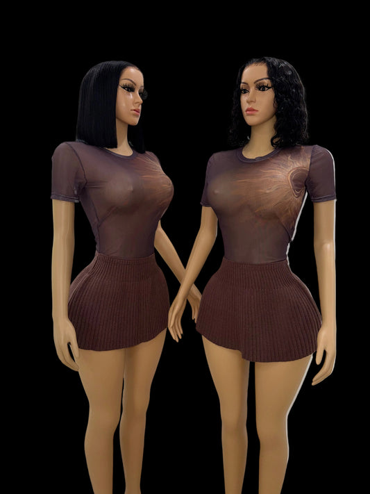 Cocoa mini skirt set