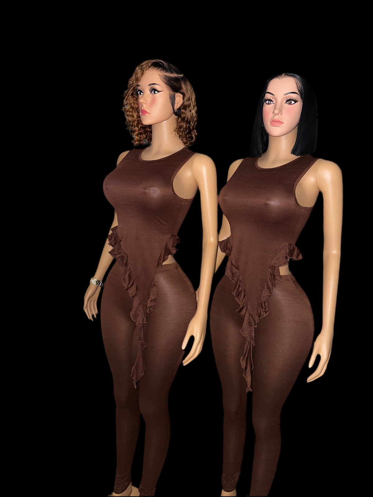 Chocolate baby leggings set