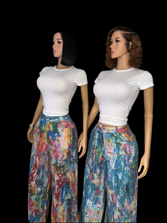 “Coloring book”denim pants