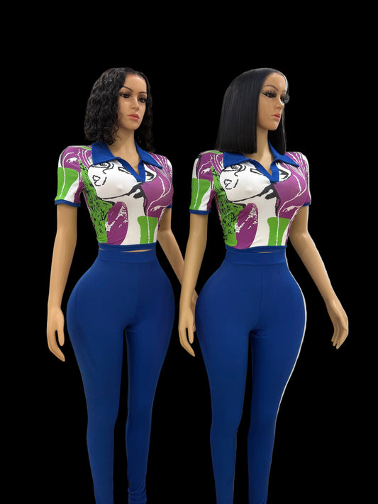 Mardi Gras leggings set