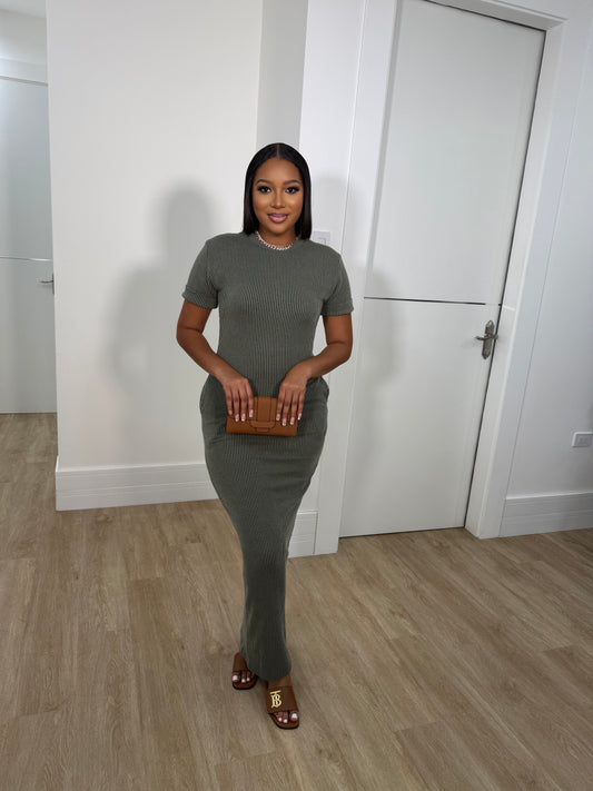 ribbed bodycon dresss