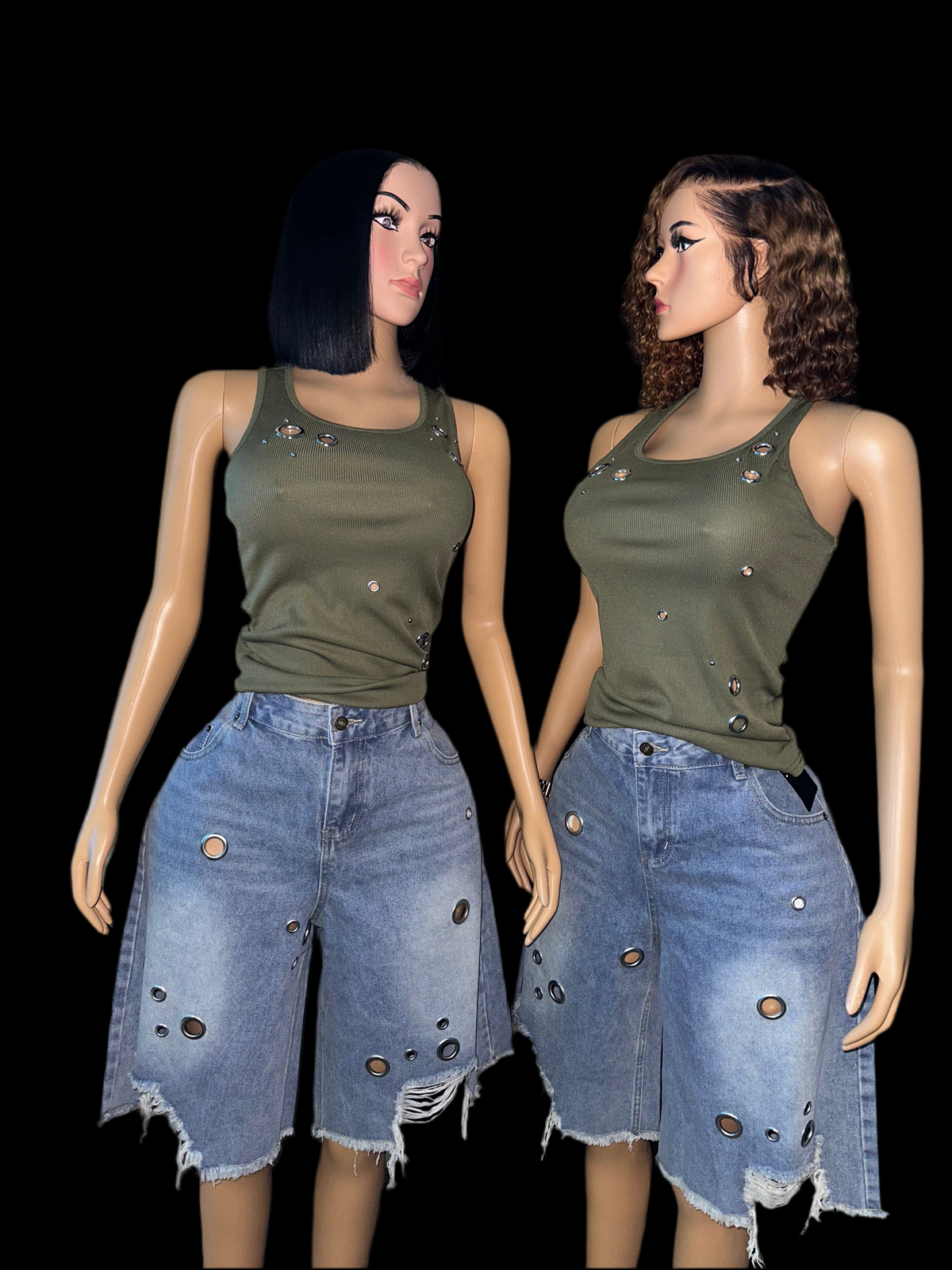 Press stud tank top