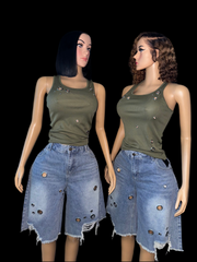 Press stud tank top