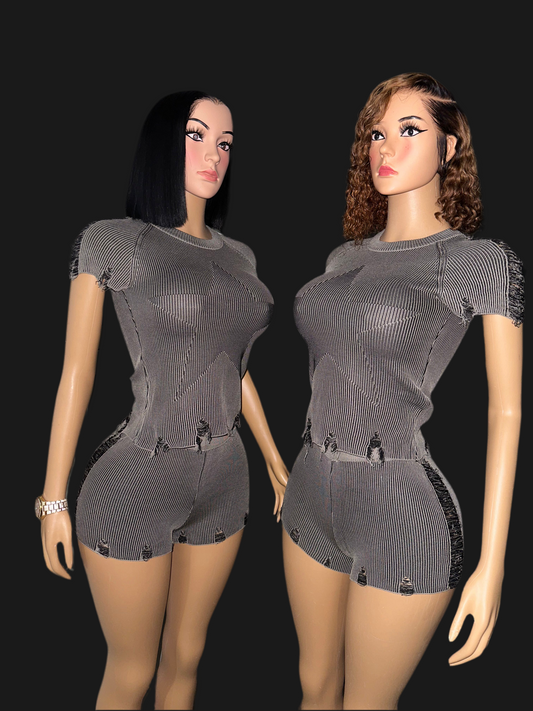 Rough patch shorts set