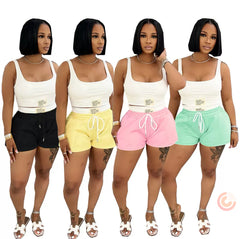 Pink risky shorts set