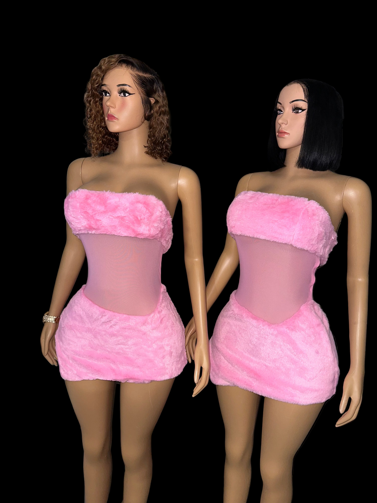 Pink blush mini dress