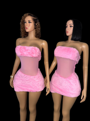 Pink blush mini dress