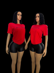 Leather biker shorts