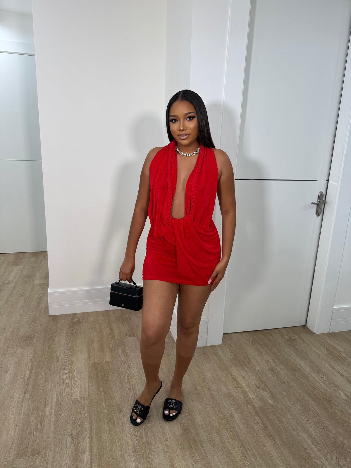 Scarlet seduction mini dress