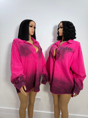 Ombré denim dress
