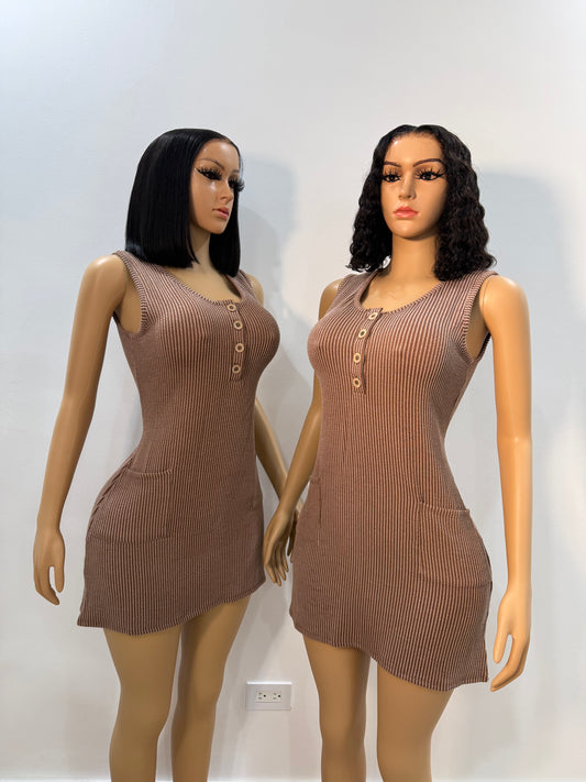 Kandy pocket dress (camel)