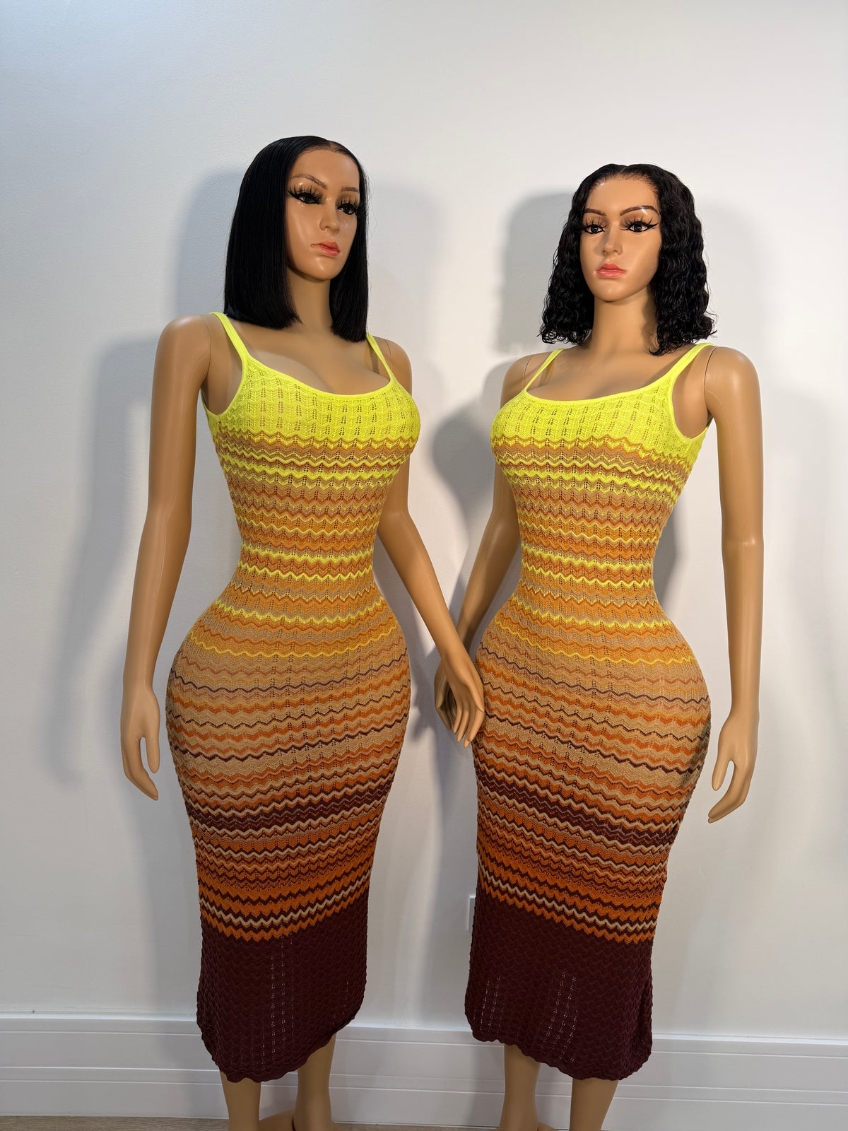 Neon dreams knitted dress
