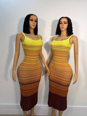 Neon dreams knitted dress