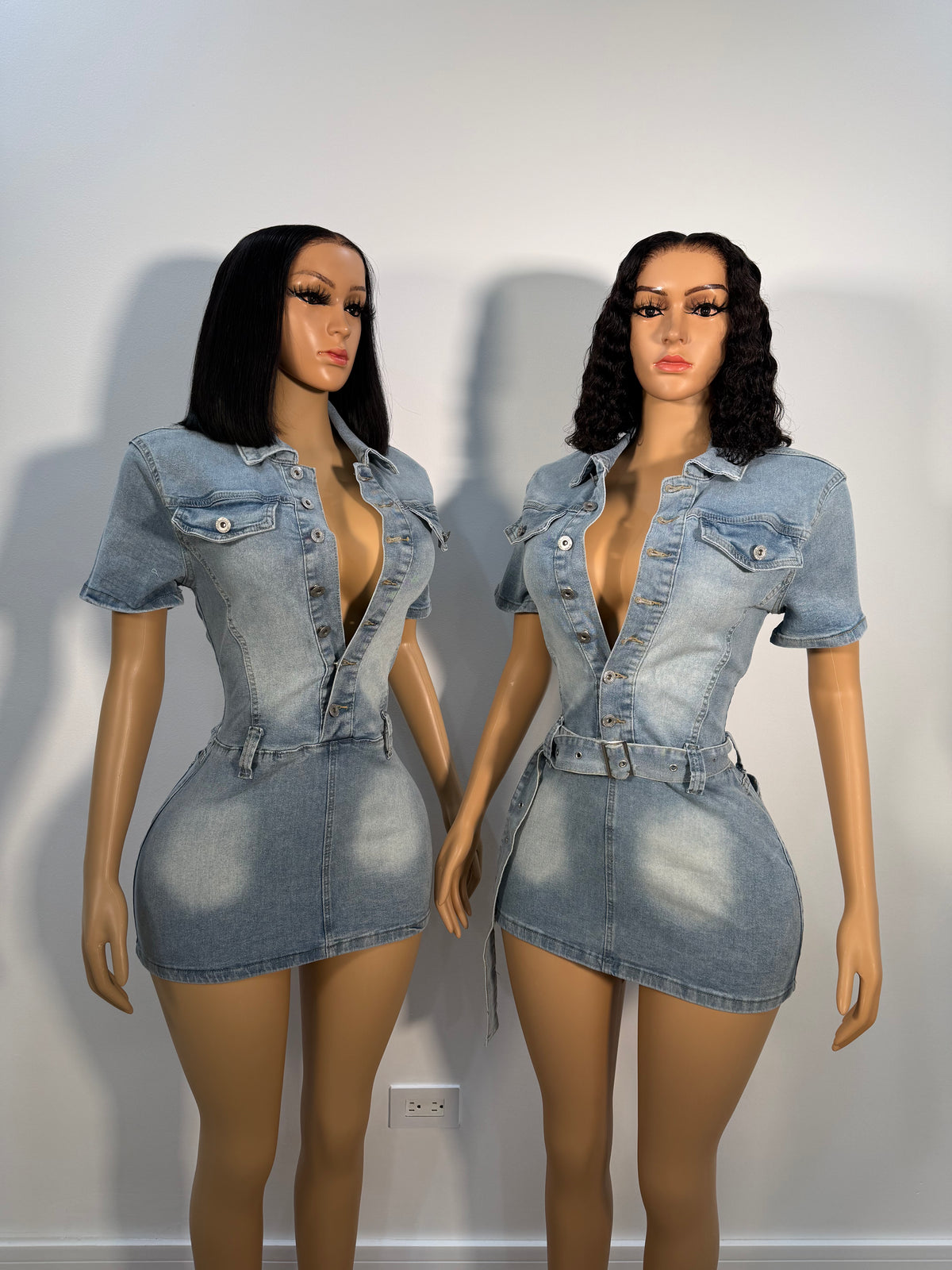 Karice stretch denim dress