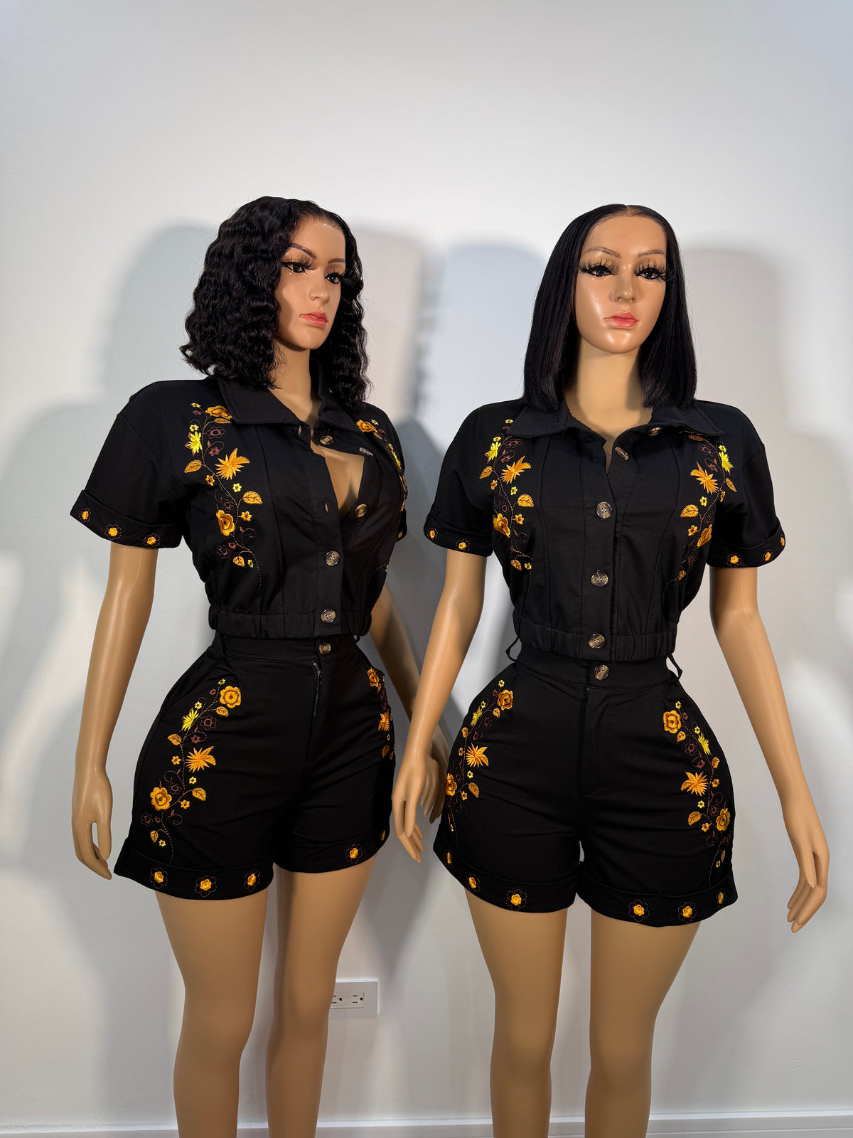 Sunshine stretch shorts set