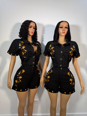 Sunshine stretch shorts set