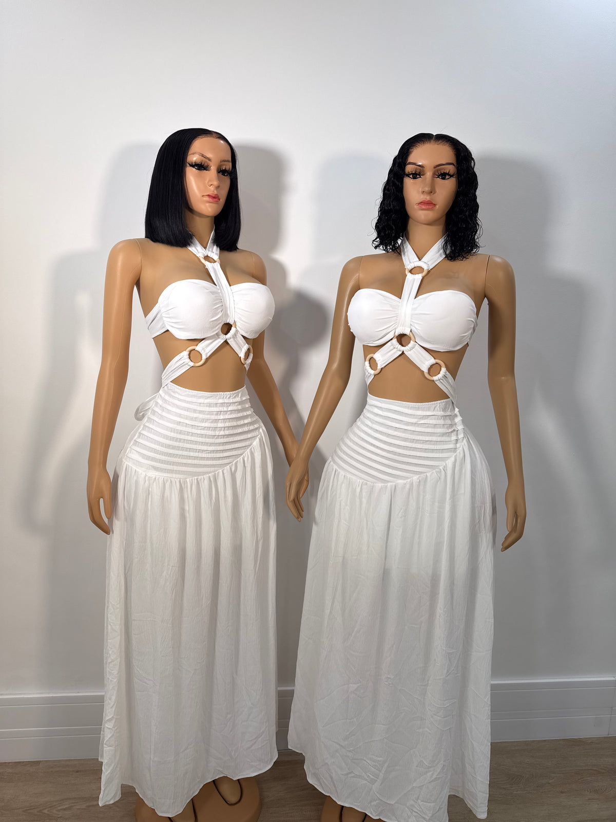 Azure maxi dress set
