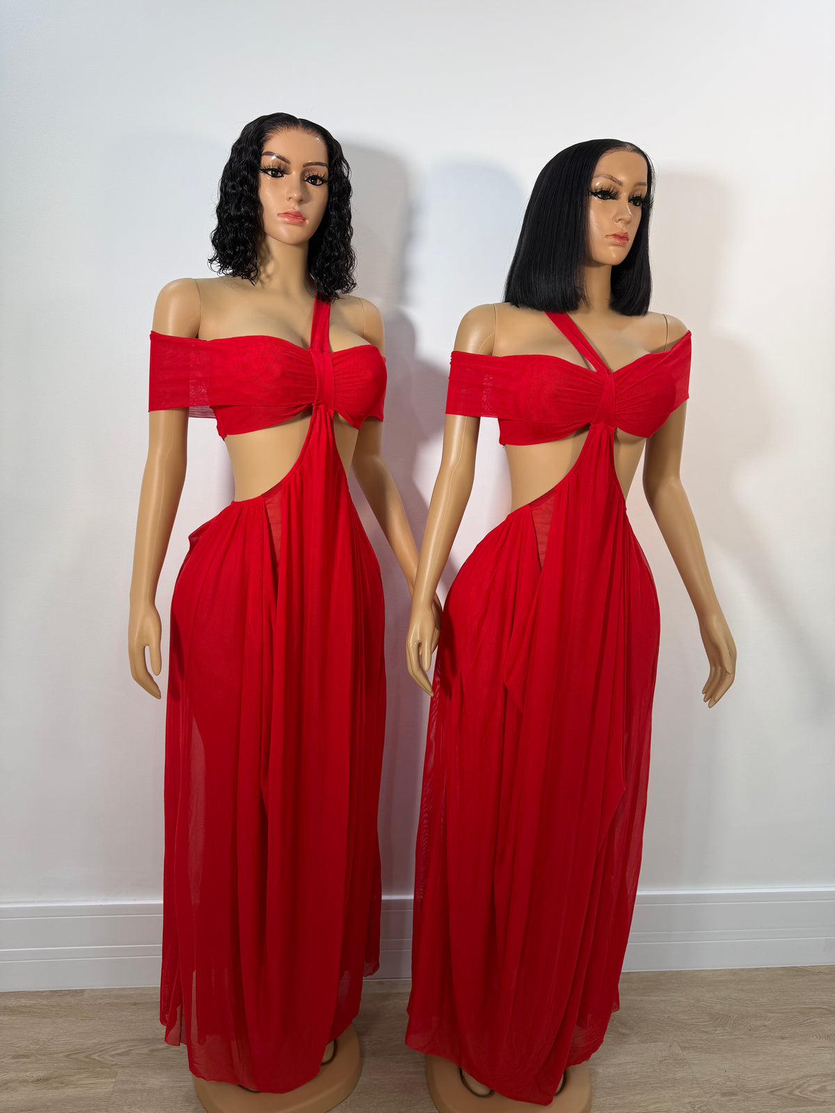 Thickianna sheer maxi dress