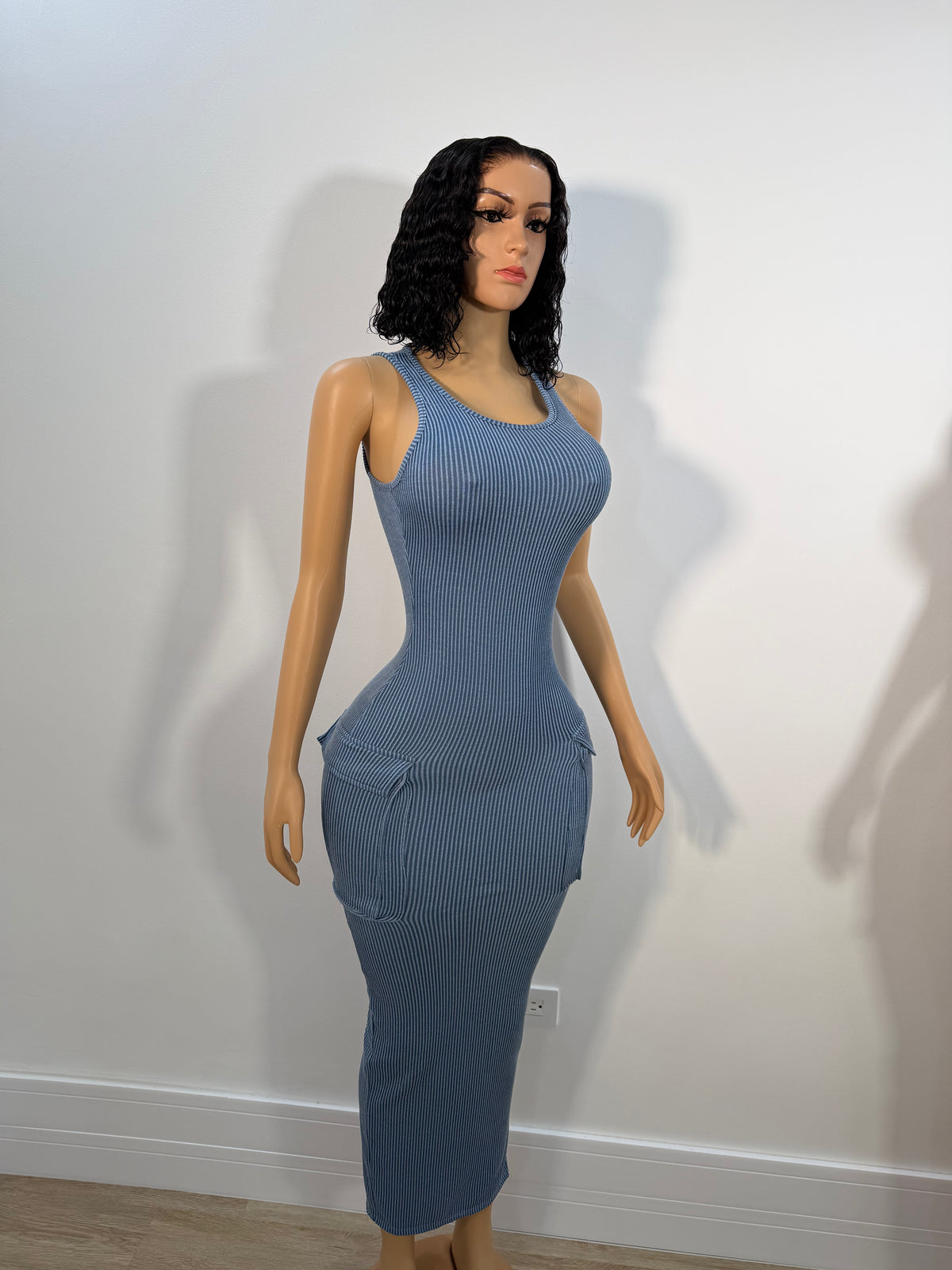 Kay Kay ribbed bodycon dress