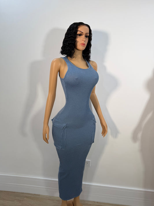Kay Kay ribbed bodycon dress