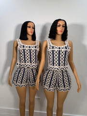 Summer nights Crochet shorts set