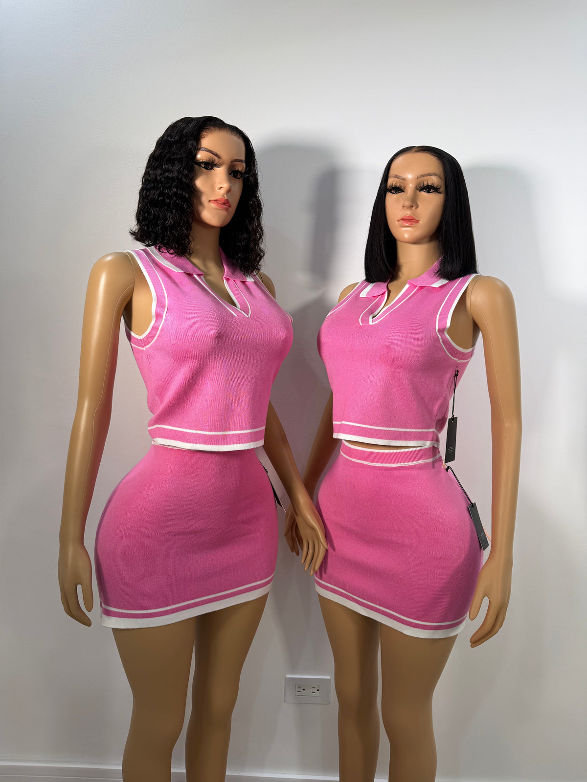 Bubblegum pink skirt set