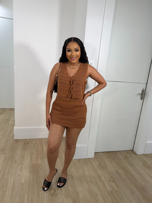 Georgina knit skirt set