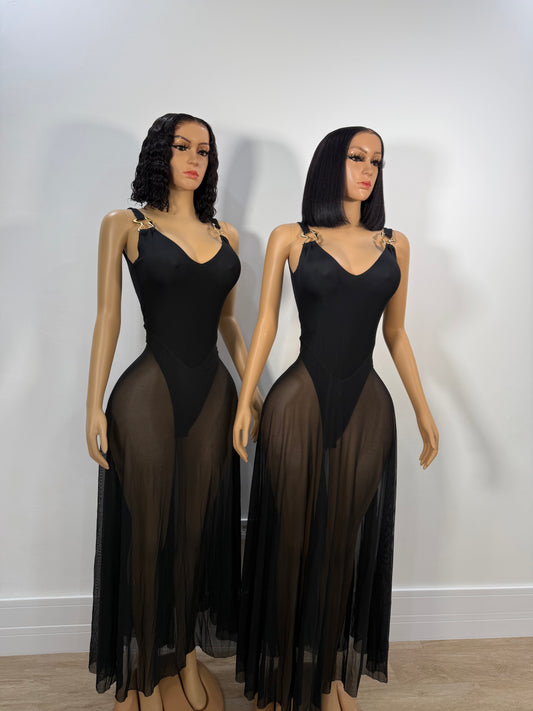 Luxe temptation black dress