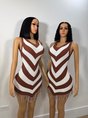Gigi stripe knit dress