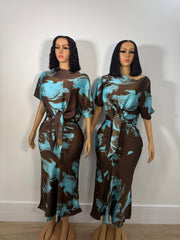 Caily tie front skirt set
