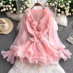 Rose whisper mini dress