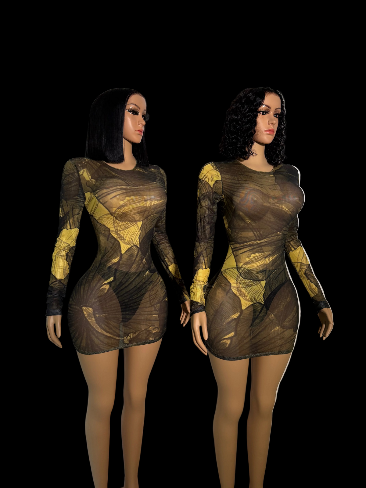 “Gold in deh” sheer dress