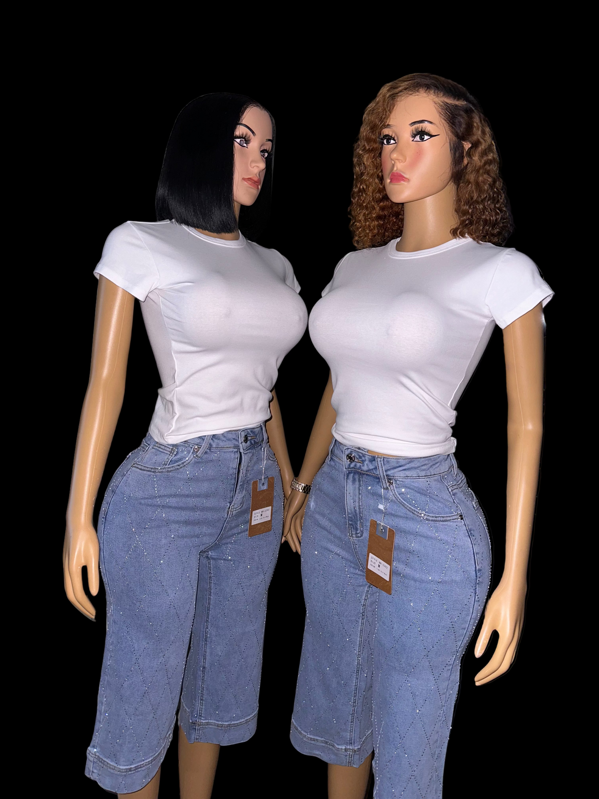 Statement piece stretch denim jorts