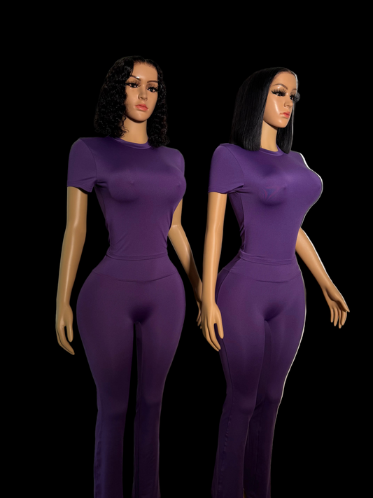 Natz royale flare leggings set