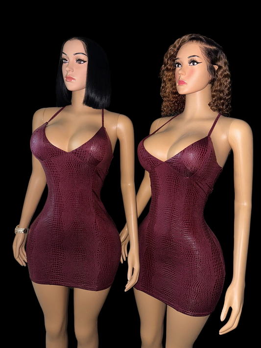 Sweet burgundy dress