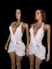 Deep V alter back dress