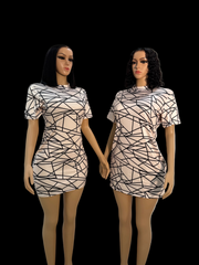 Abstract print t shirt dress