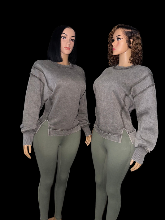 Army green sweater & leggings set