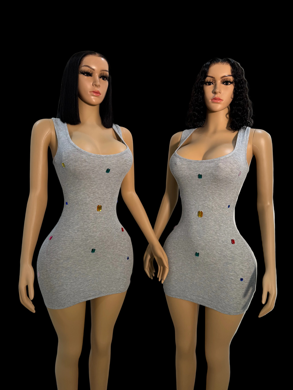 Gem stones tank dress