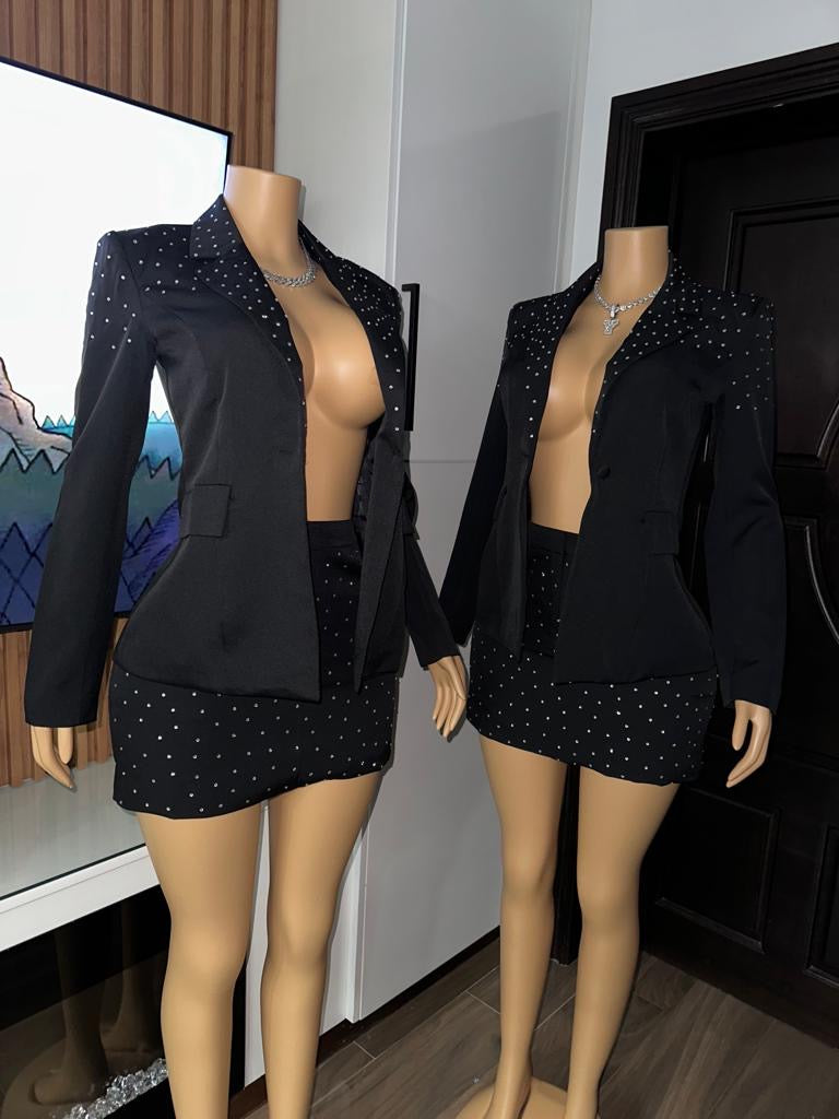 Tailored Blazer & Mini Skirt Set